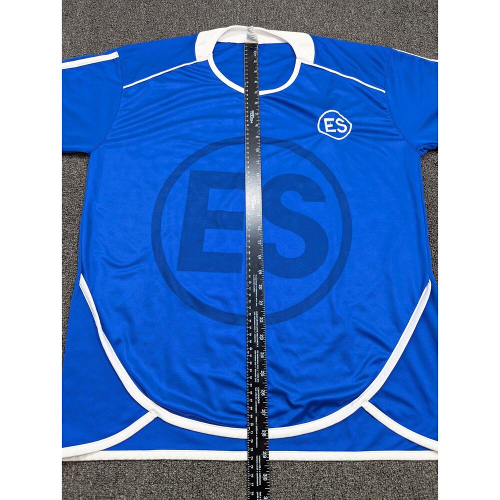 Vintage El Salvador National Futbol Soccer Team Jersey Blue Torres Size 42 XL - Picture 6 of 8